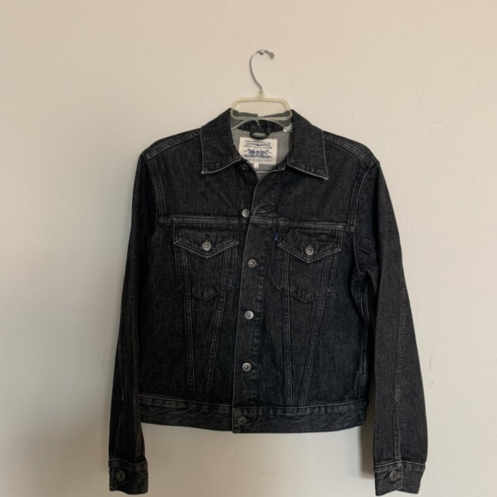 Levis Black Trucker Jean Jacket S